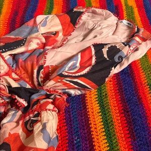 Colorful Abstract Print Jumpsuit